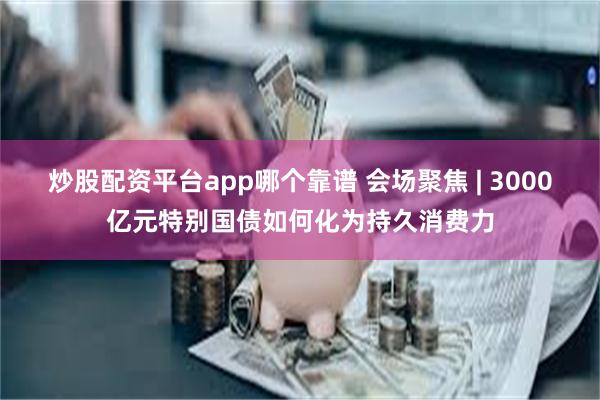 炒股配资平台app哪个靠谱 会场聚焦 | 3000亿元特别国债如何化为持久消费力